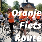 Oranje fietsroute